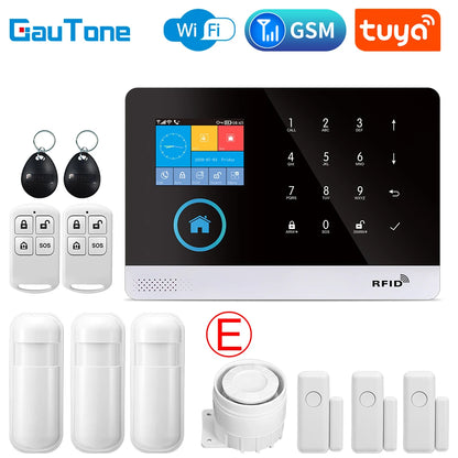 GauTone PG103 Alarm System for Home Burglar Security 433MHz WiFi GSM Alarm Wireless Tuya Smart House App Control