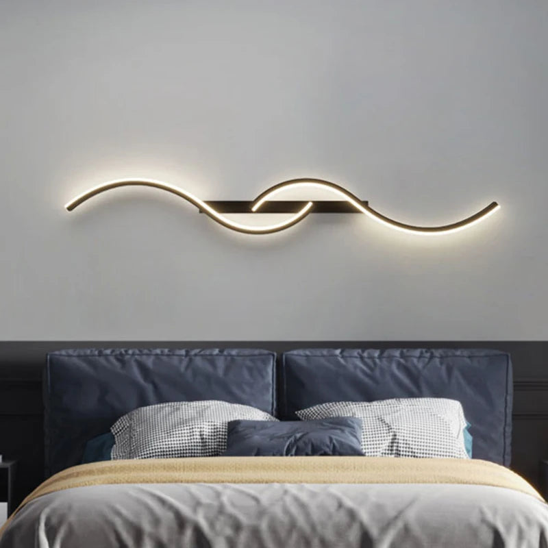 Modern Led Wall Decor Lamp For Living Dining Room Bedroom Bedside Wall Lights Home Decoration interior Black/Golden wall sconces