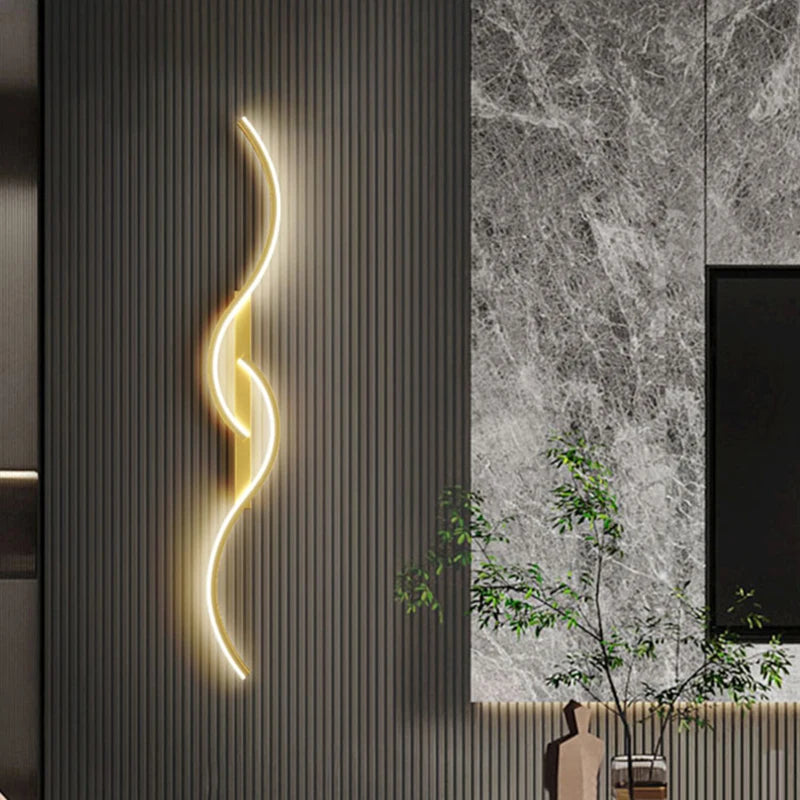 Modern Led Wall Decor Lamp For Living Dining Room Bedroom Bedside Wall Lights Home Decoration interior Black/Golden wall sconces