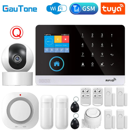 GauTone PG103 Alarm System for Home Burglar Security 433MHz WiFi GSM Alarm Wireless Tuya Smart House App Control