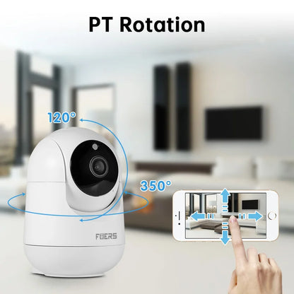 Fuers 4K 8MP IP Camera Tuya Smart Home Indoor WiFi Wireless Surveillance Camera Automatic Tracking CCTV Security Baby Monitor