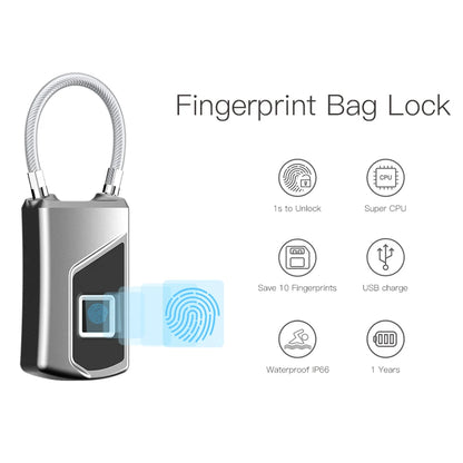 Fingerprint Lock Keyless with Tuya APP Drawer Safety Lock Waterproof Smart Padlock for Cabinet Backpack Offices PasswordLock