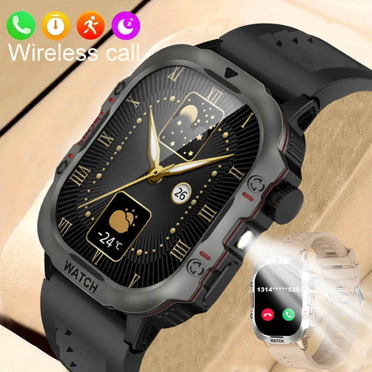 2024 New LED Men Smart Watch HD Touch Screen Bluetooth Call Smartwatch Multi sport Mode Health Monitoring Waterproof Smart Watch