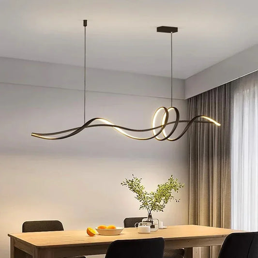 Nordic Minimalist Led Pendant Lights Stylish for Living Dining Room Kitchen Chandelier Lamp Home Decor Hanging Lighting Fixture