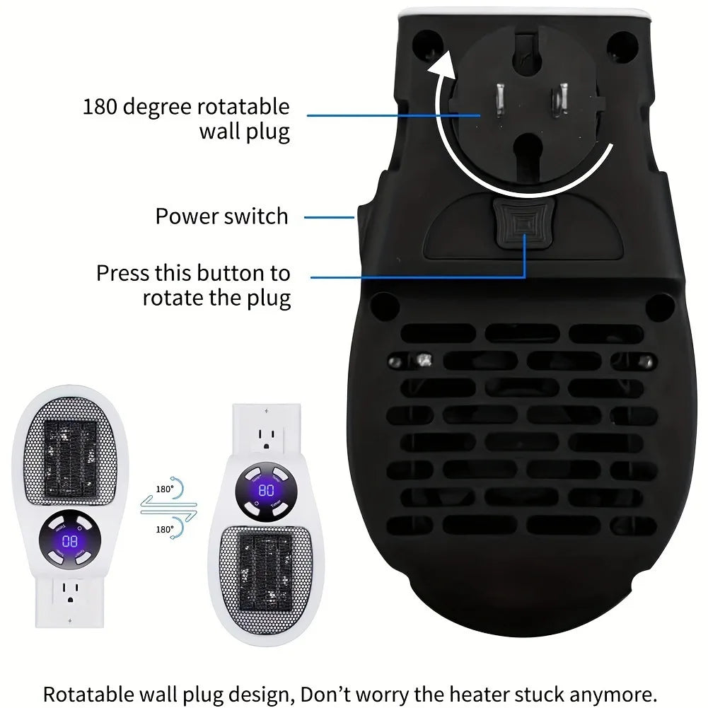 heating radiator wall heater 500W Portable Electric Heater Us Plug in Wall Room Heater Home Appliance Heating Remote Warmer